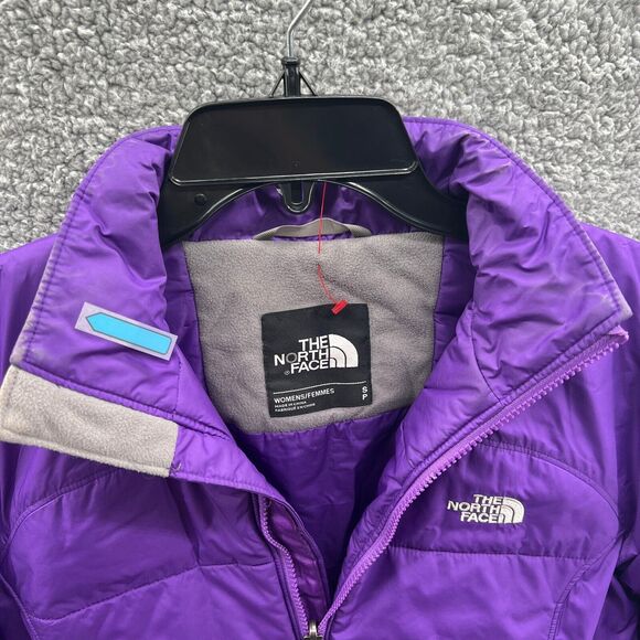 North Face Womens Jacket Coat Wind Breaker Purple Long Sleeve Small Petite - Picture 4 of 10
